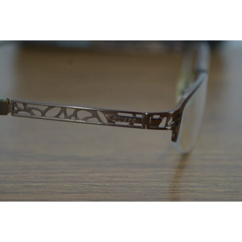 Guess Women's Cat Eye Glasses 37 Frame Grooved Metal 50 18-135 Eyeglasses 1504
